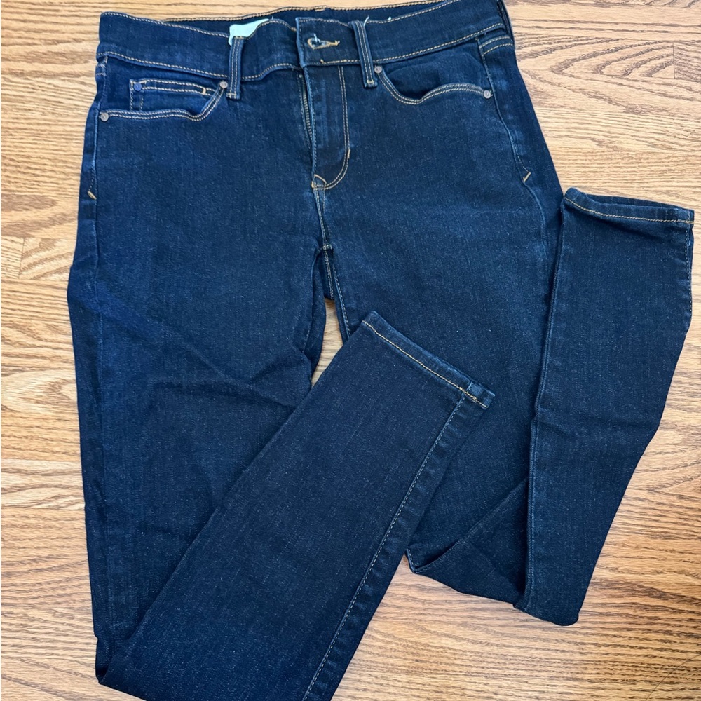 Barely worn, dark wash jeans, 26 regular